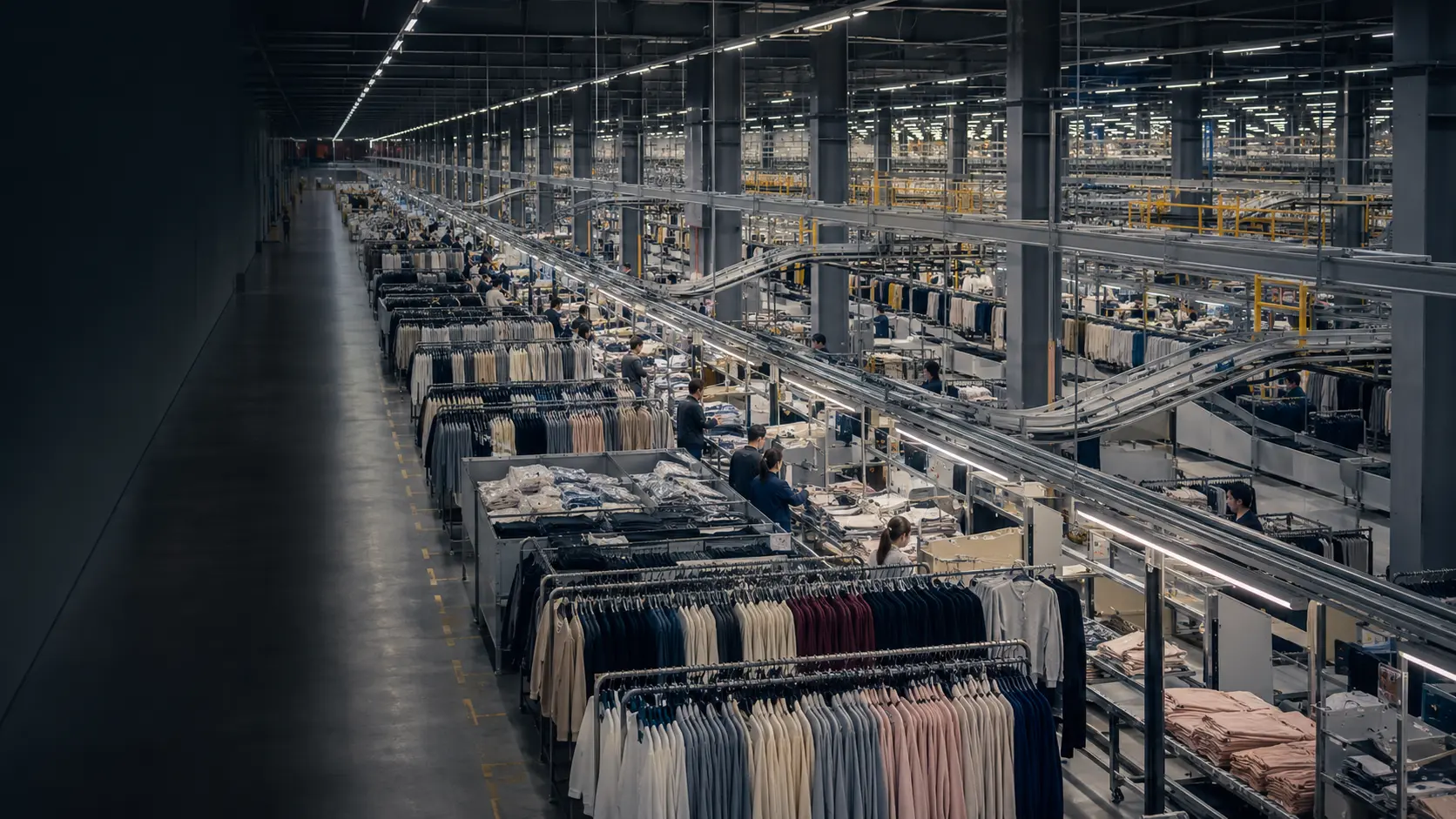 Producción y distribución de moda a gran escala